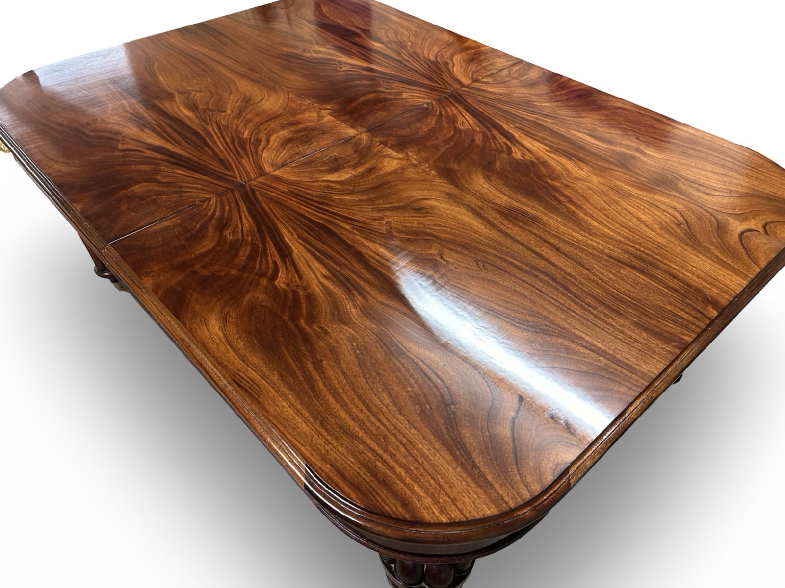 11.81ft Elite Rare Victorian 1837 1901 Flame Mahogany Dining Table To Be Pro French Polished. photo for sale