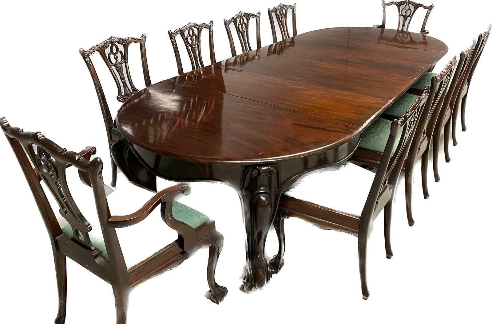11ft Rare 1831 1901 Antique Grand William IV Cuban Mahogany Sabre Leg Dining Table photo furniture