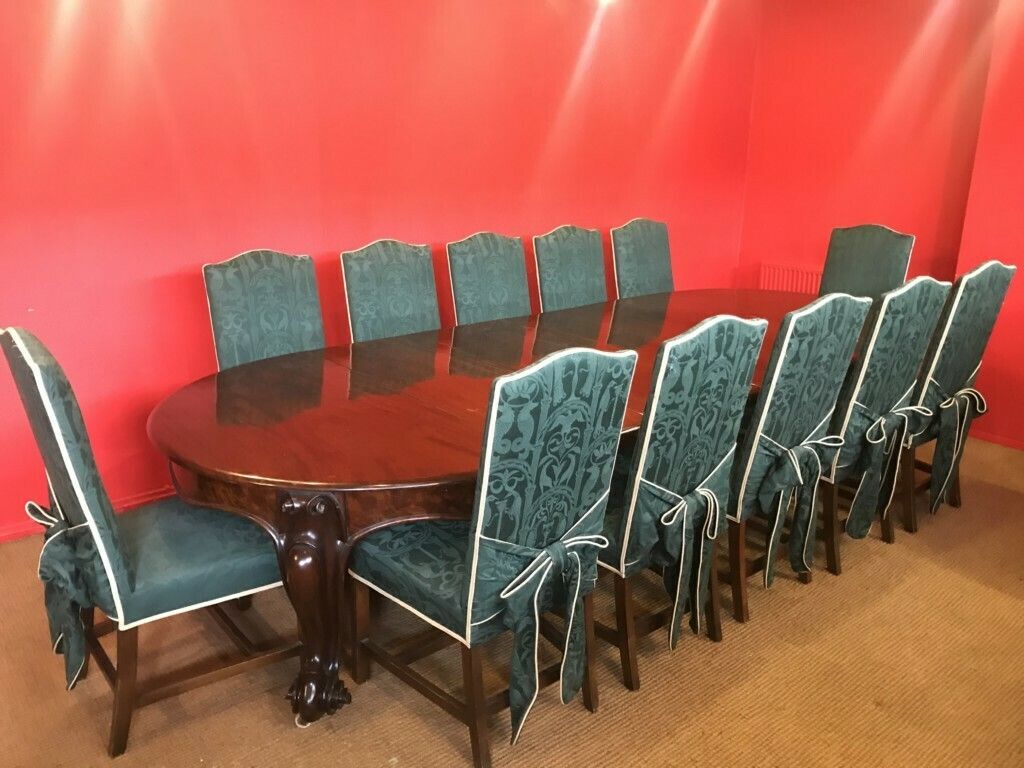 Furniture 11ft Rare 1831 1901 Antique Grand William IV Cuban Mahogany Sabre Leg Dining Table photo