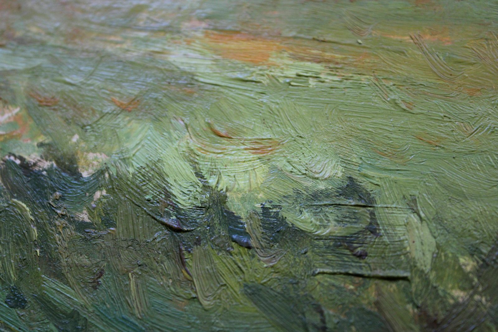 photo for sale Alfejs Bromults (1913   1991, Latvian). The Lake Anna, 1990. Oil On Cardboard, 40 X 50 Cm