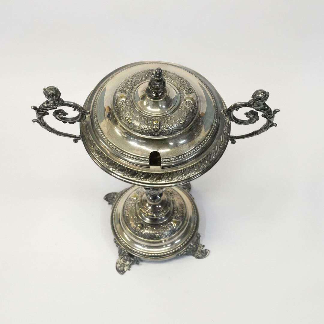 Antique Silver Cup & A Pair Of Candlesticks European Rococo Decorative Cup Bowl photo Home Decor