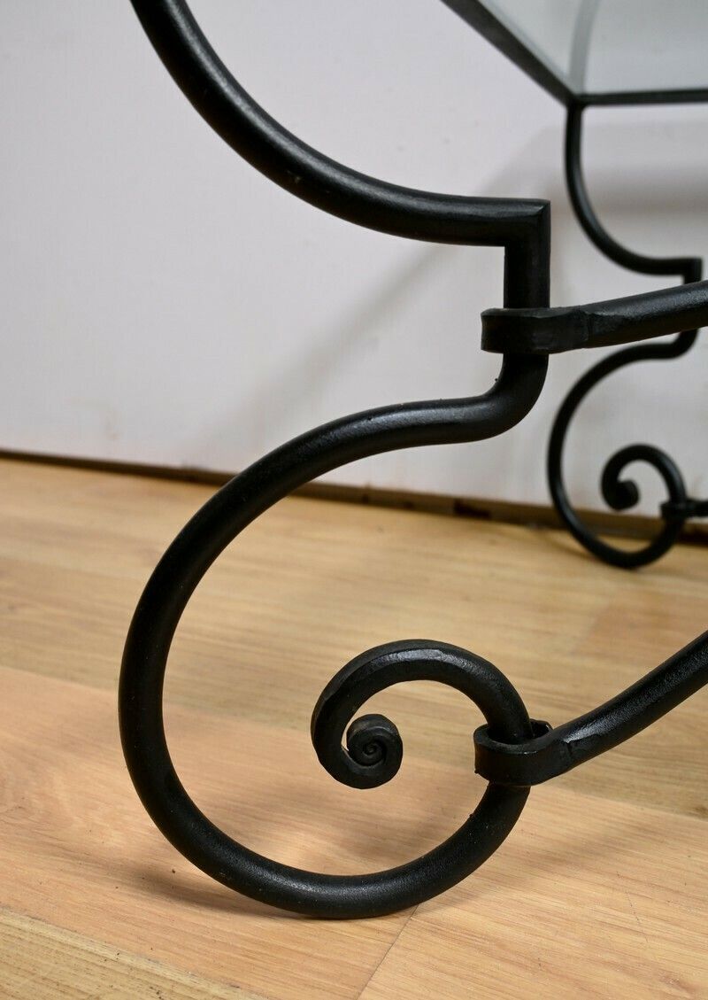 photo furniture Art Nouveau Style Wrought Iron Coffee Table – 1940