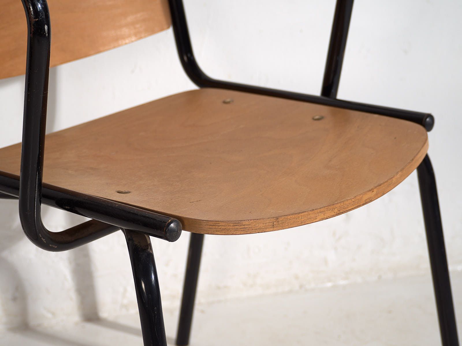 Industrial Style Chairs With Armrests (C.1950). Set Of 2 Pieces photo vintage