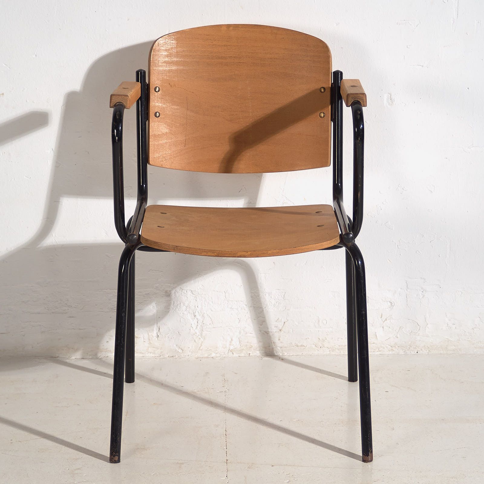 photo furniture Industrial Style Chairs With Armrests (C.1950). Set Of 2 Pieces