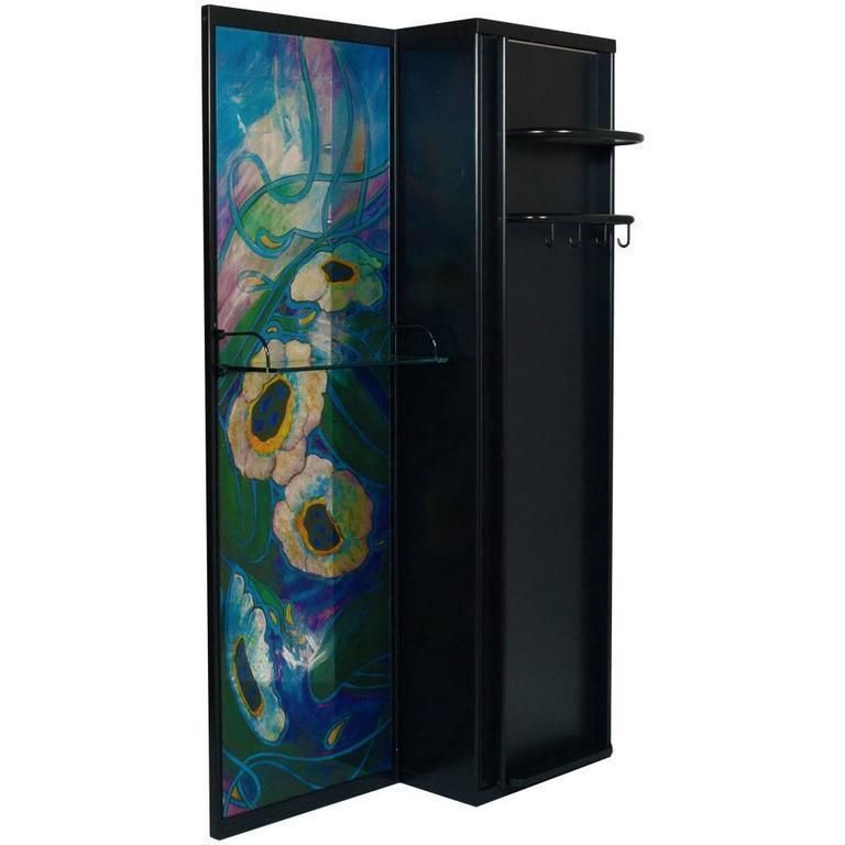 Art Nouveau Revival Hanger Wardrobe Lacquered Wood, Andy Warhol's Style Flower photo furniture