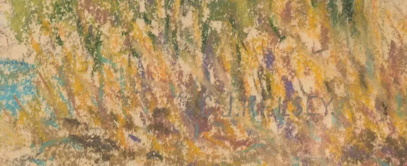 Charles Joshua Kelsey (1871 1960)   Mid 20th Century Pastel, French Mountain photo for sale