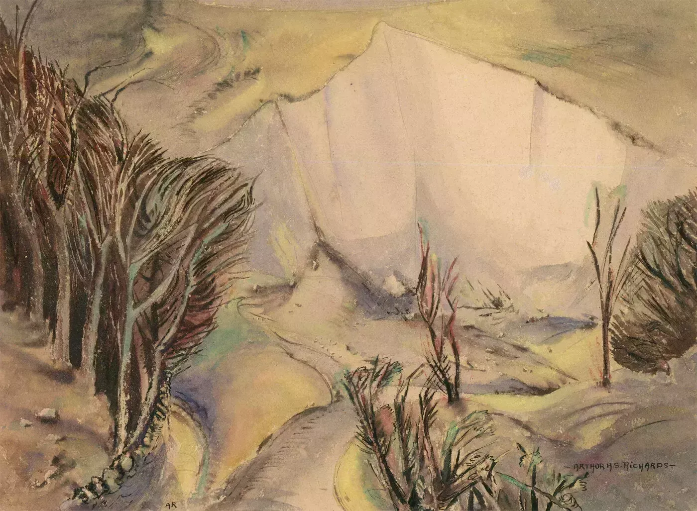 Arthur H. S. Richards   20th Century Watercolour, The Quarry