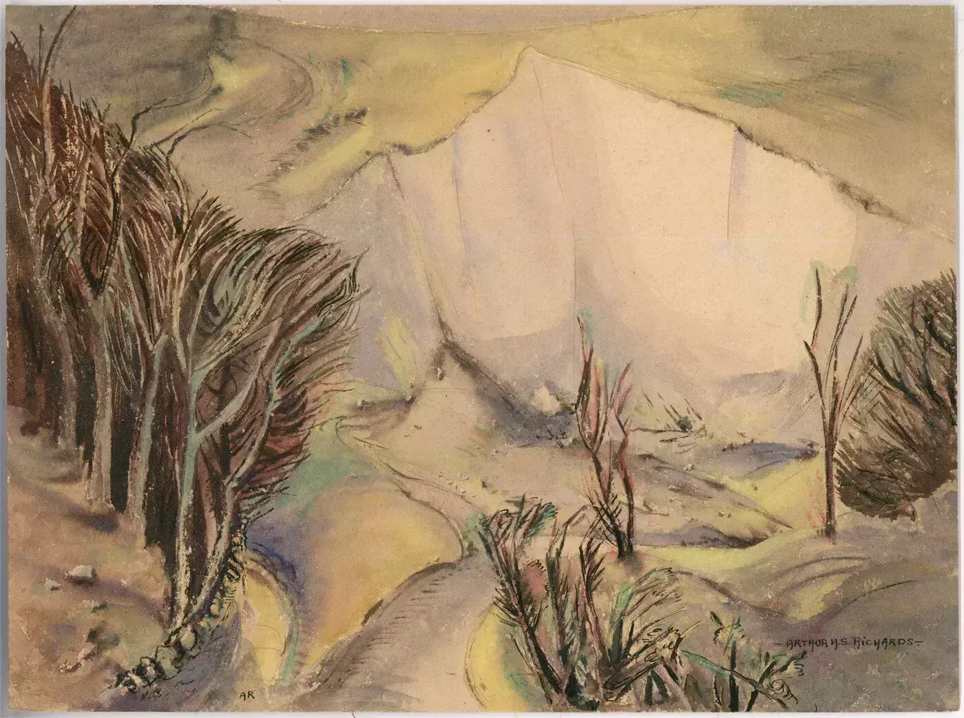 Arthur H. S. Richards   20th Century Watercolour, The Quarry photo furniture