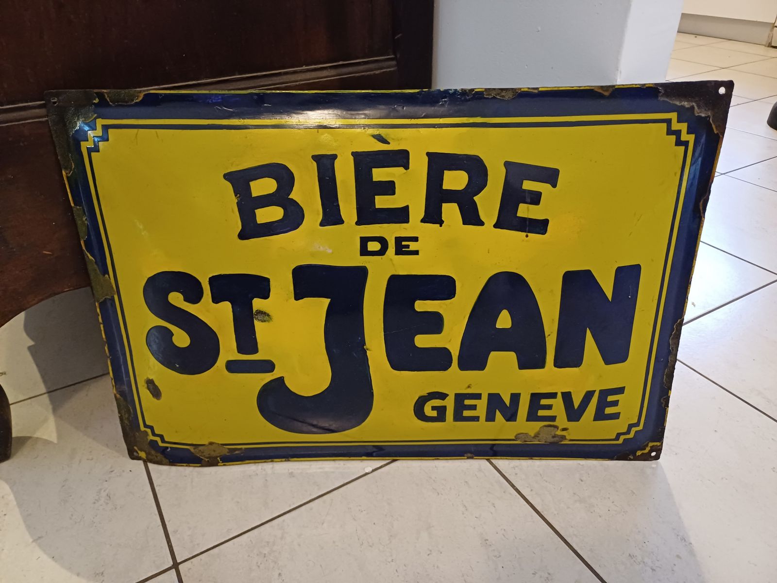 Saint Jean Geneva Enamel Plaque