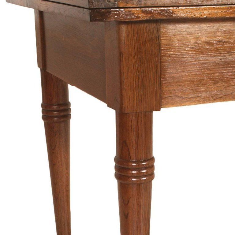 Late 19th Century Tyrolean Country Folding Table In Solid Oak Wood, Restored photo Furniture
