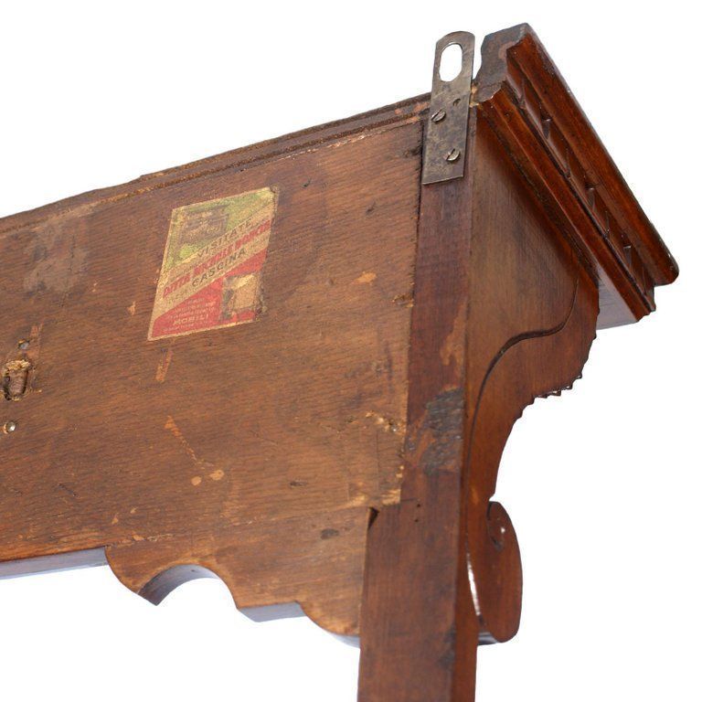 Tuscan 1930s Renaissance Coat Hat Rack Hanger, Bonciani Cascina In Carved Walnut photo vintage