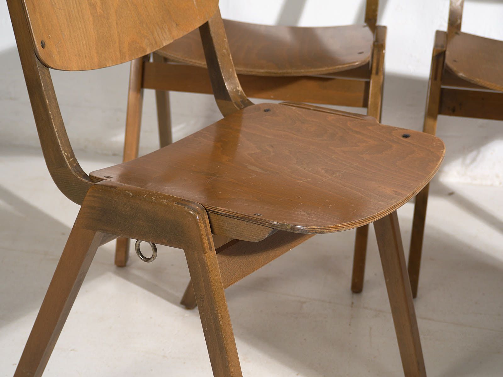 Vintage Thonet Dining Chairs (C.1950). Set Of 4 Pieces photo for sale