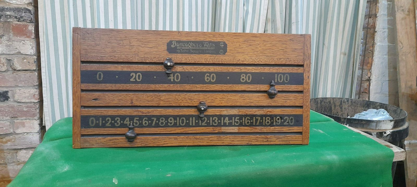 Antique Snooker Scoreboard. Burroughes & Watts B1022 photo furniture