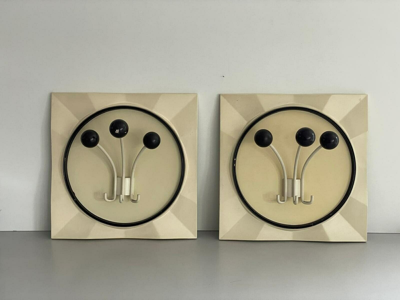 Xl Triple Atomic Design Pair Of Clothes Rack, 1960s, Italy