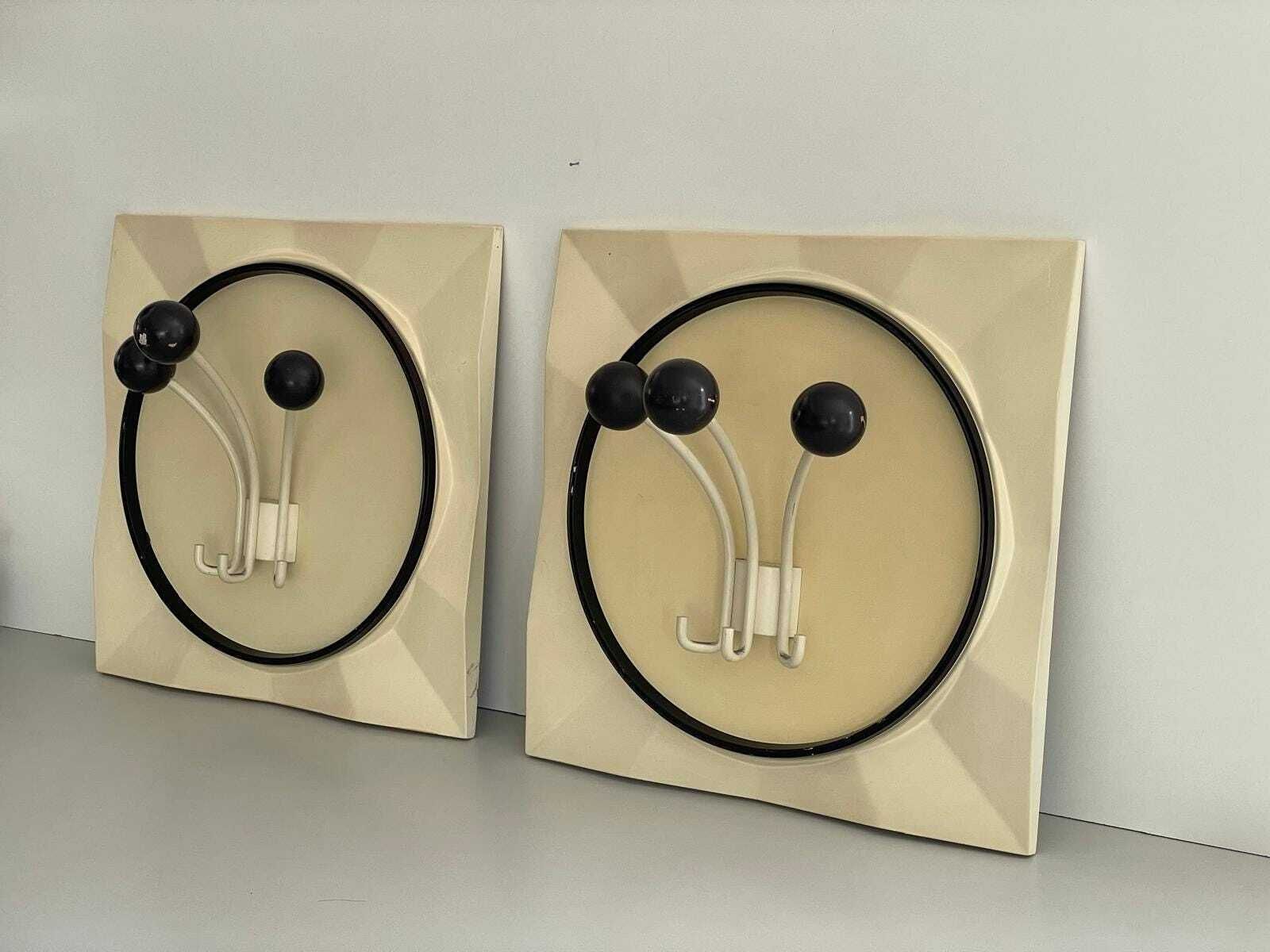 Xl Triple Atomic Design Pair Of Clothes Rack, 1960s, Italy photo furniture