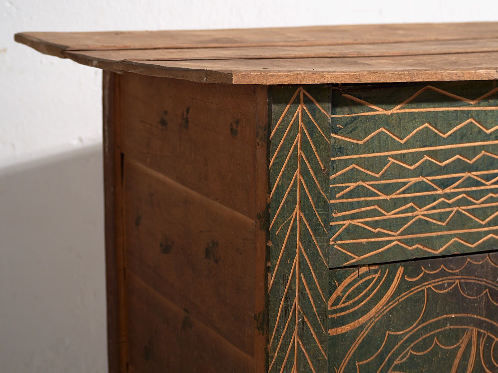 photo for sale Antique Green Primitive Style Chest Of Drawers (C.1920) #71