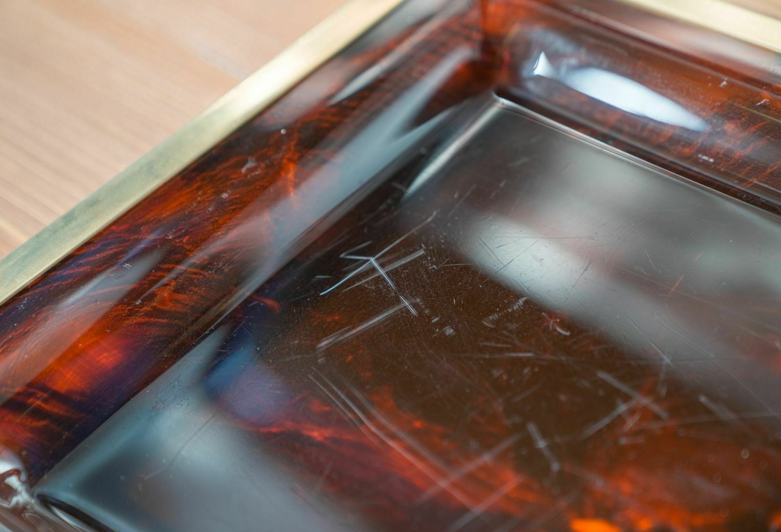 photo buy Mid Century Christian Dior Lucite And Metal Tray   1970s Designer Piece, France