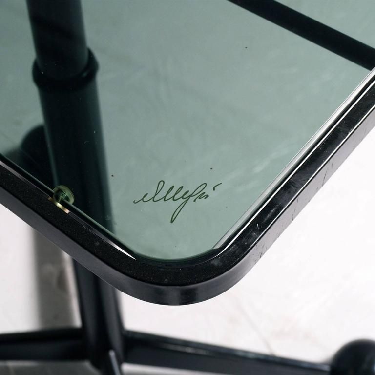 Modern Bar Cart Or Side Coffee Rolling Table Adjustable Height Design Allegri photo Furniture