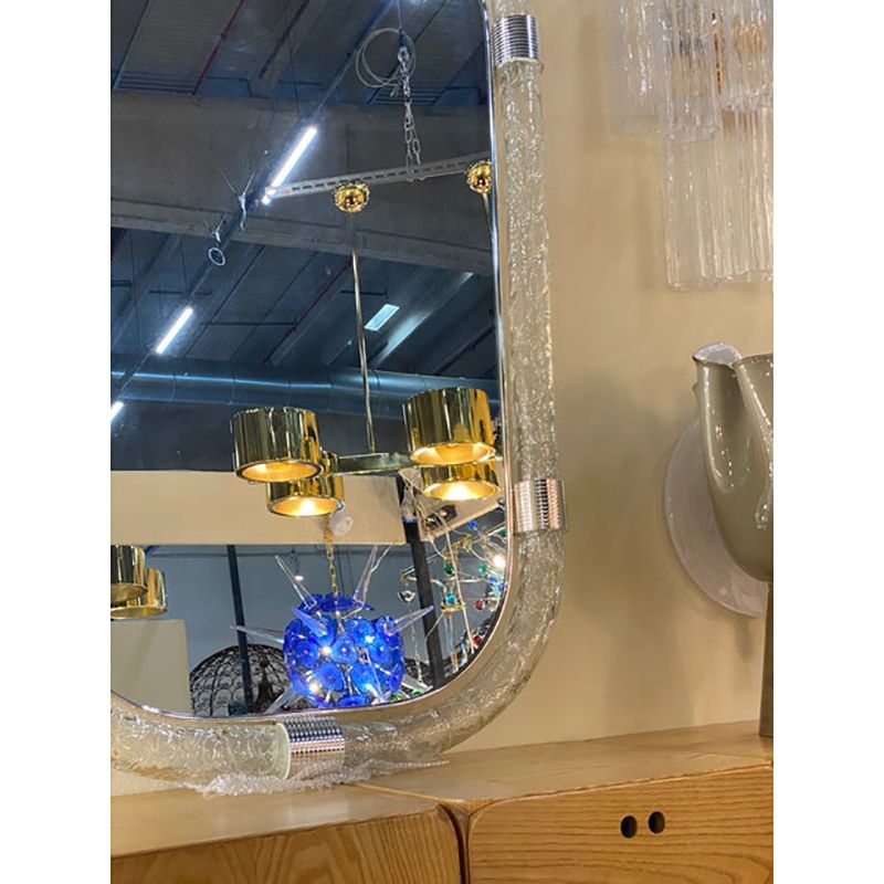 Italian "Torciglione" Murano Style Glass Wall Mirror By Simoeng photo Home Decor