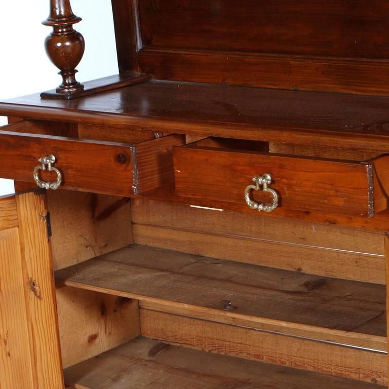 Last 19th Century French Provencal Vetrine Cupboard In Walnut And Pine, Restored photo for sale