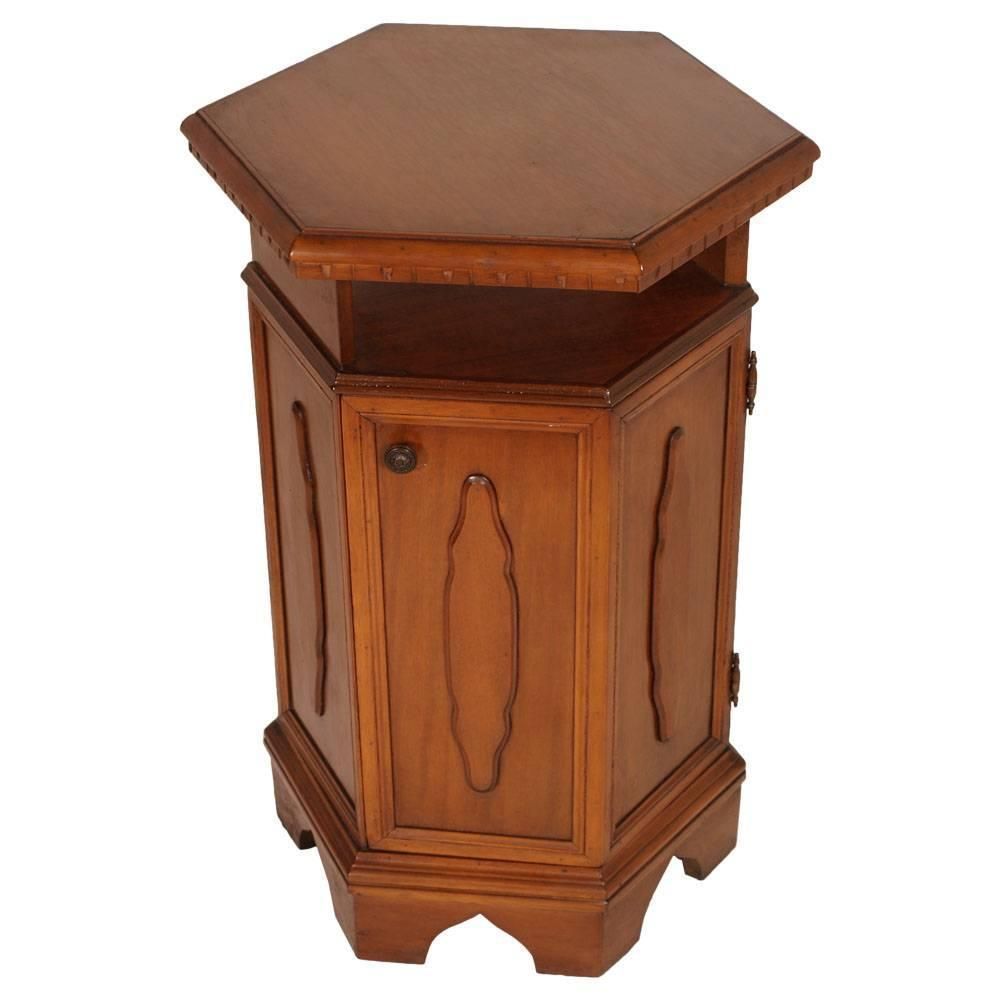 Midcentury Tuscany Renaissance Cabinet, Bedside Table, Walnut Polished To Wax photo for sale