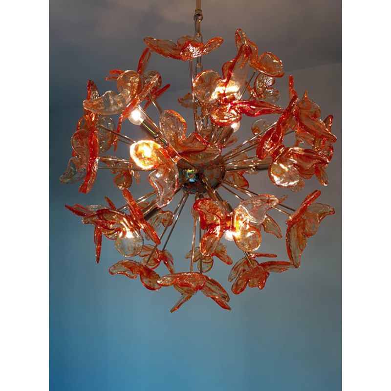photo furniture Italian Handmade Butterfly Sputnik Murano Style Glass Chandelier