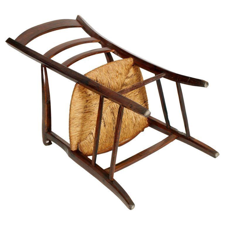 Italy 18th Century Country Rustic Armchair, Chestnut Wood Hand Cut And Restored photo Furniture