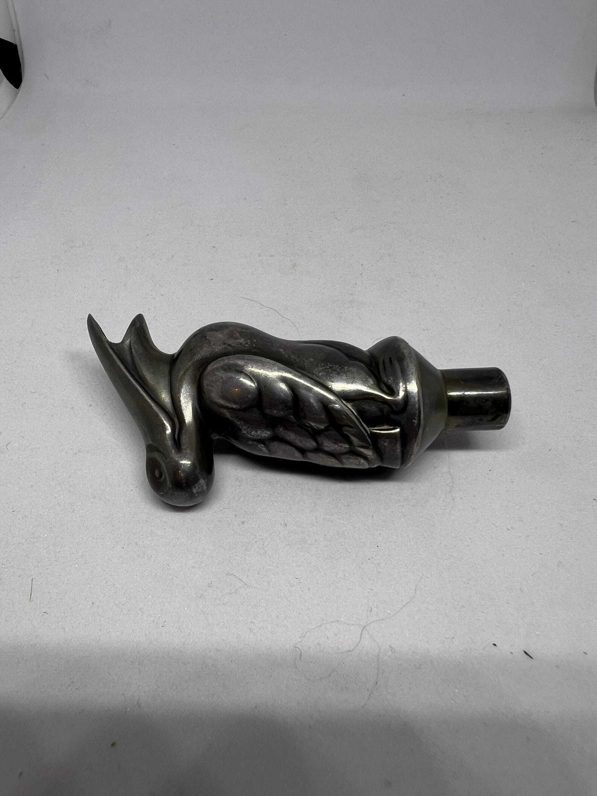 Art Deco Bottle Stopper Wine Pourer. Danish Silver Plated Pelican Shaped Art Deco 1930s Bar Tool. Quirky Wine Lovers Gift. photo Home Decor