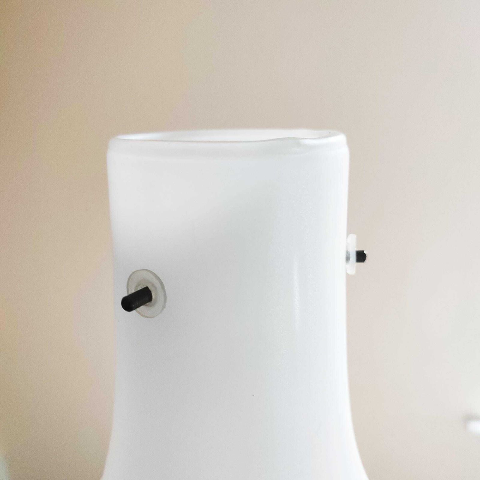 Vintage Famille Rose Opaque Satin Glass Pendant Lightshade   Peonies And Birds Chinese Art Design   Bottle Vase Shaped Ceiling Light Shade photo vintage