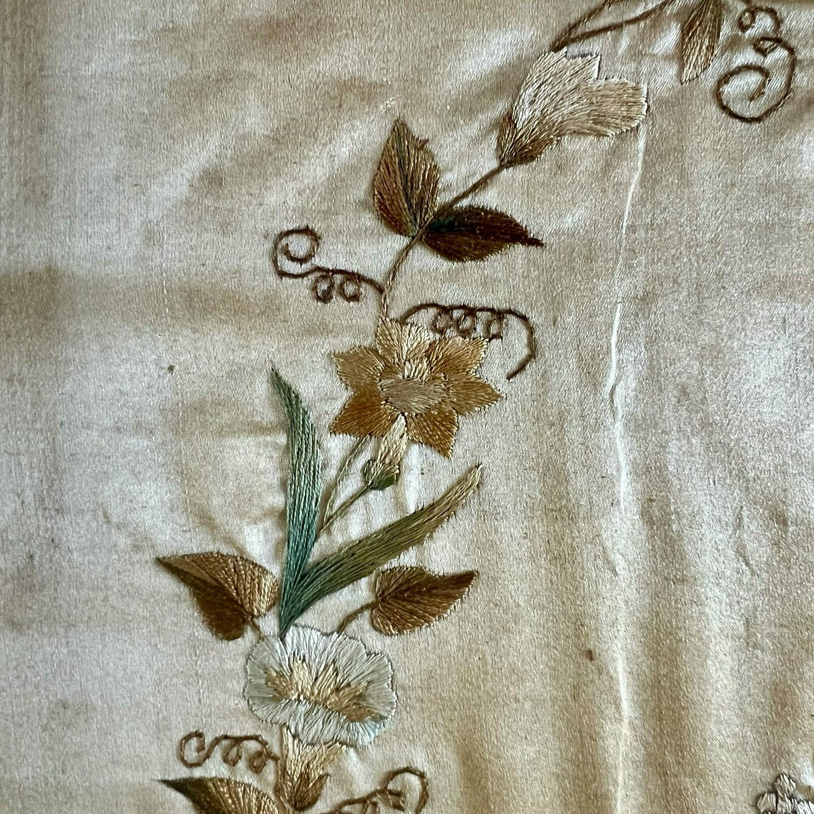 18th Century Silk Embroidery, 18th Century Or Earlier photo Art