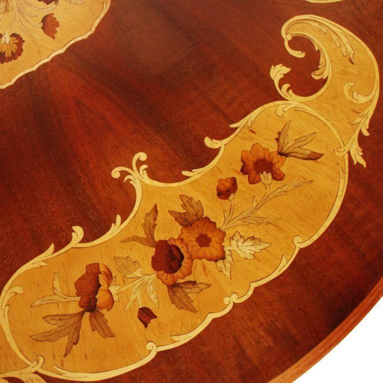 Italy Late 18th Early 20th Century Sorrento Inlaid Walnut Neaples Baroque Round Table photo buy