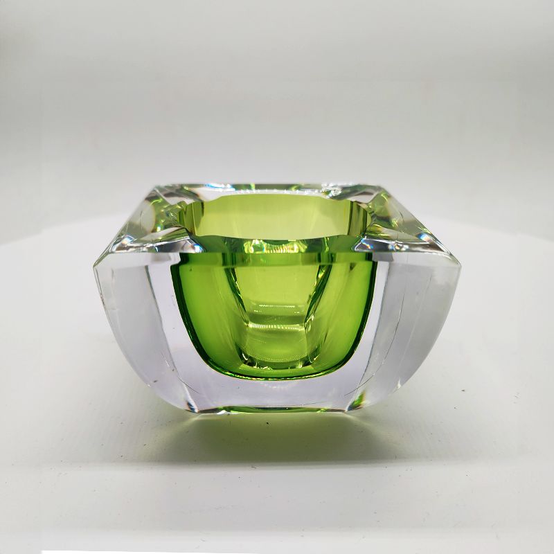 1960s Square Ashtray Or Catch All In Lead Crystal By Val Saint Lambert. Made In Belgium. photo 212.0