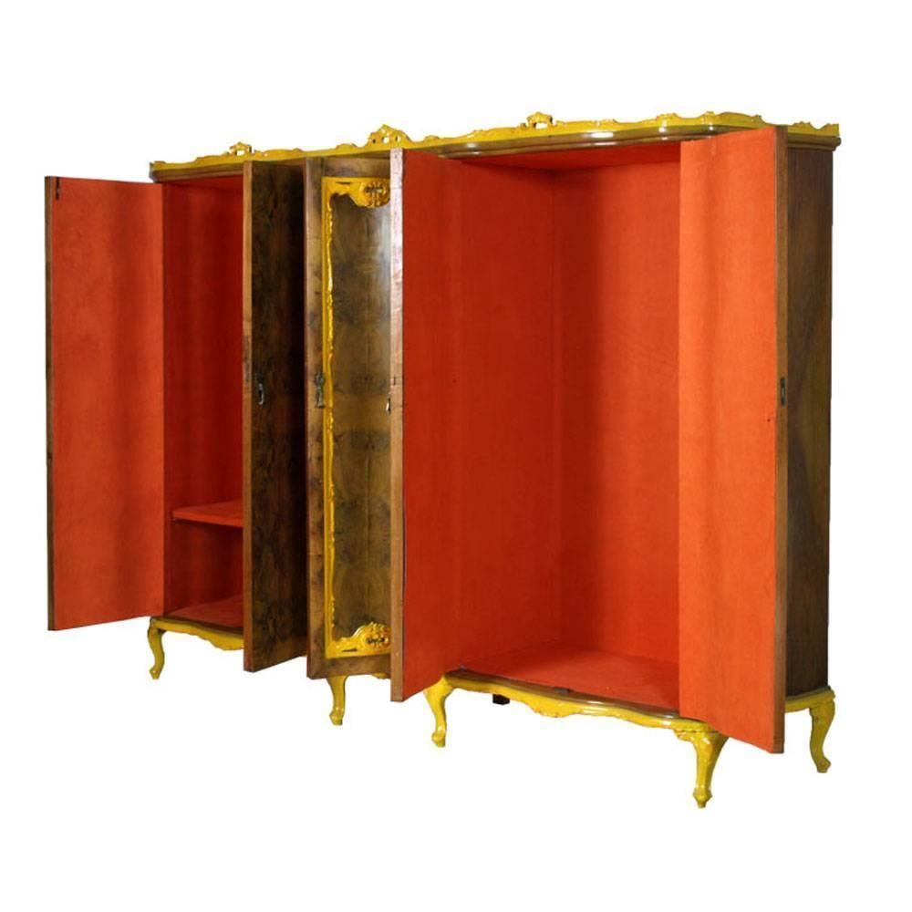 1930s Venetian Baroque Wardrobe, Hand Carved Walnut Decored And Walnut Briar. By Testolinifreres Venice photo furniture