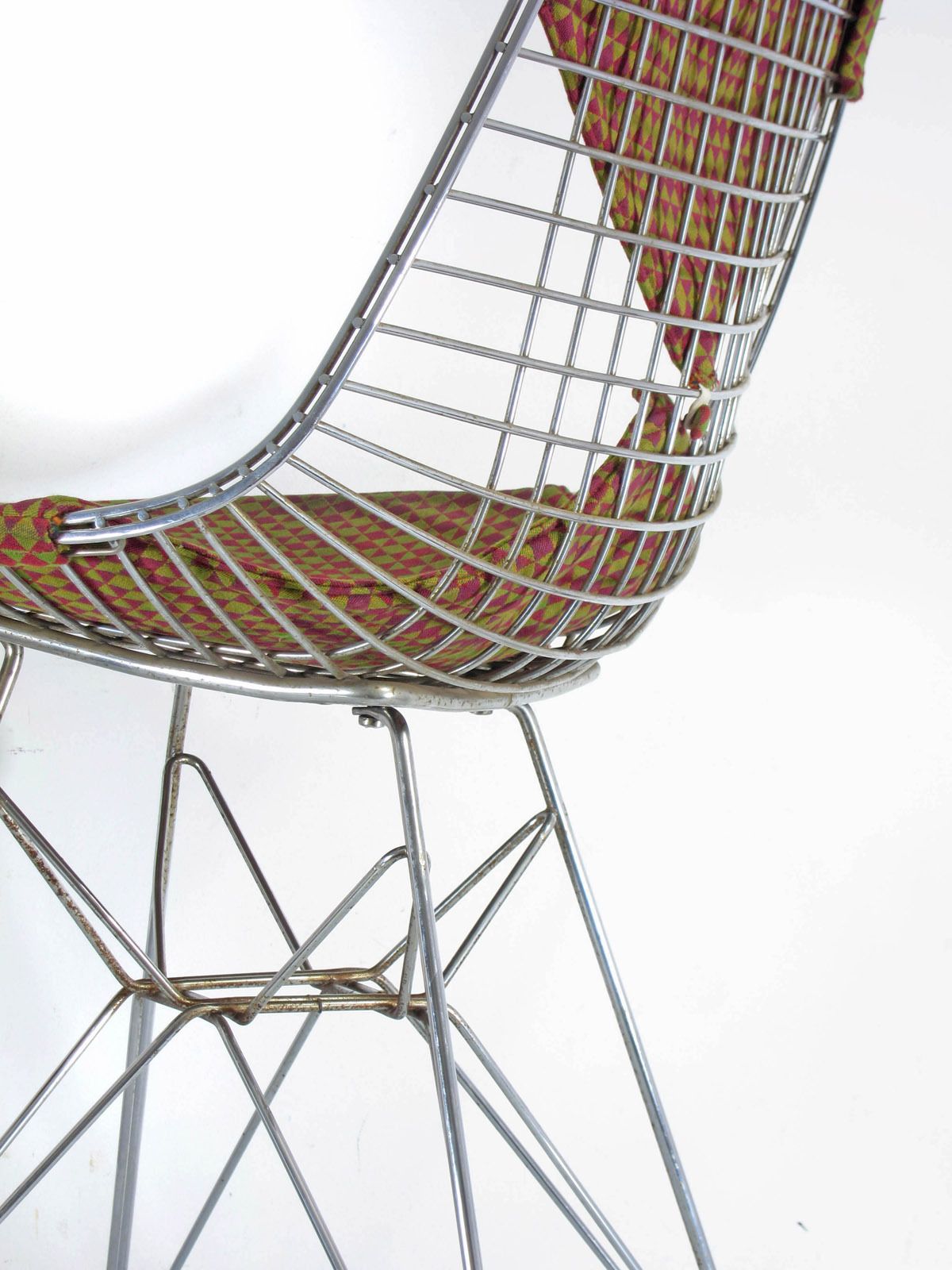 Charles Eames Dkr 2, Alexander Girard Fabric, Wire Chair photo buy