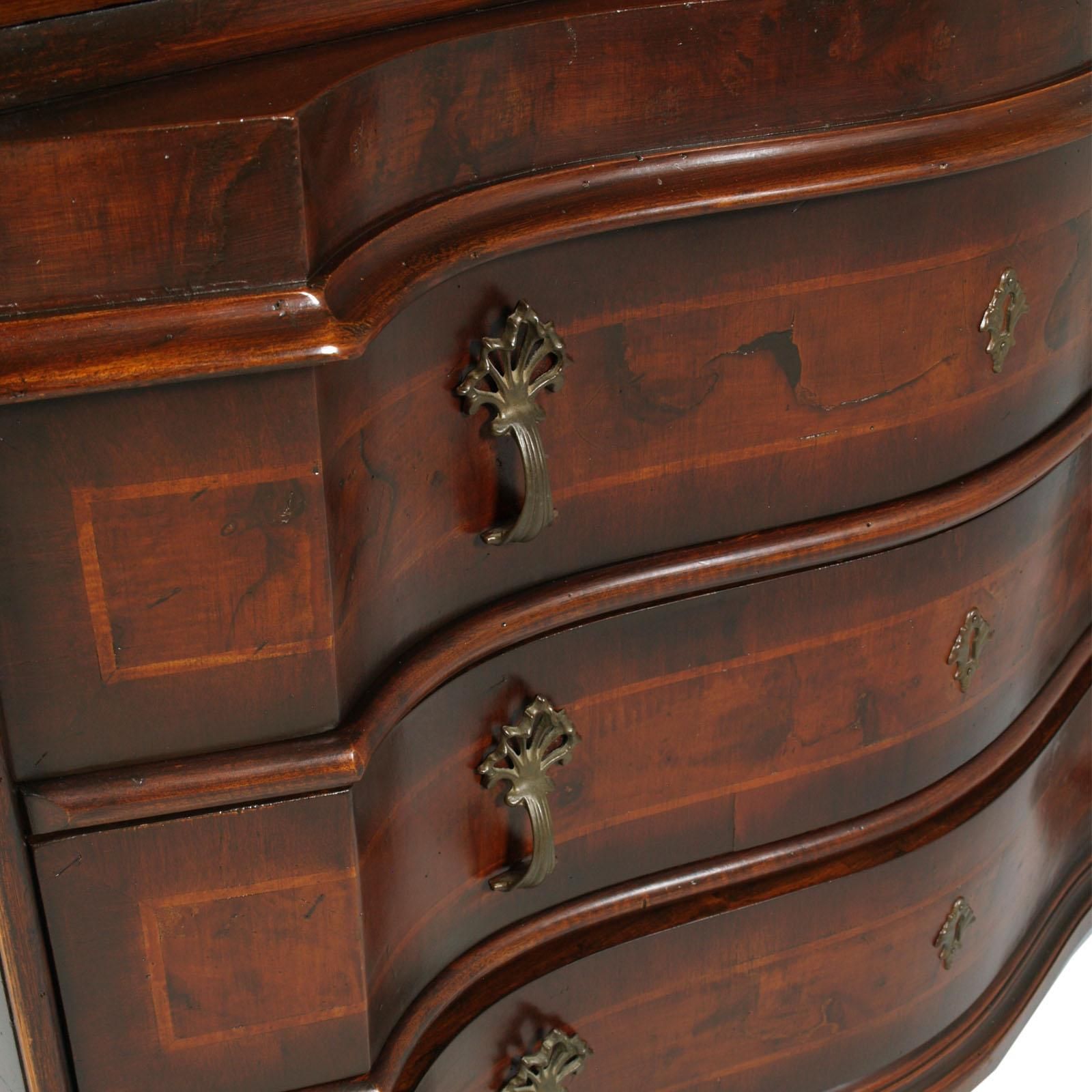 Early 20th Century Lombard Walnut Secretaire Burl Walnut Veneer & Threaded Maple photo buy