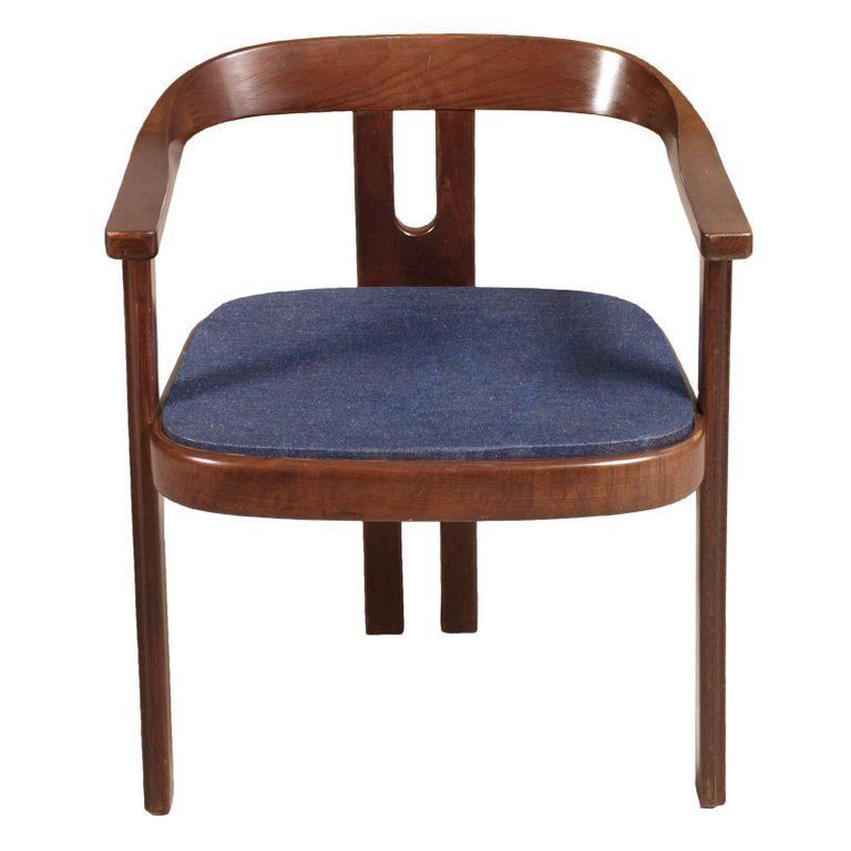 Midcentury Walnut Armchair, Afra And Tobia Scarpa Style "Pigreco Chair" photo furniture