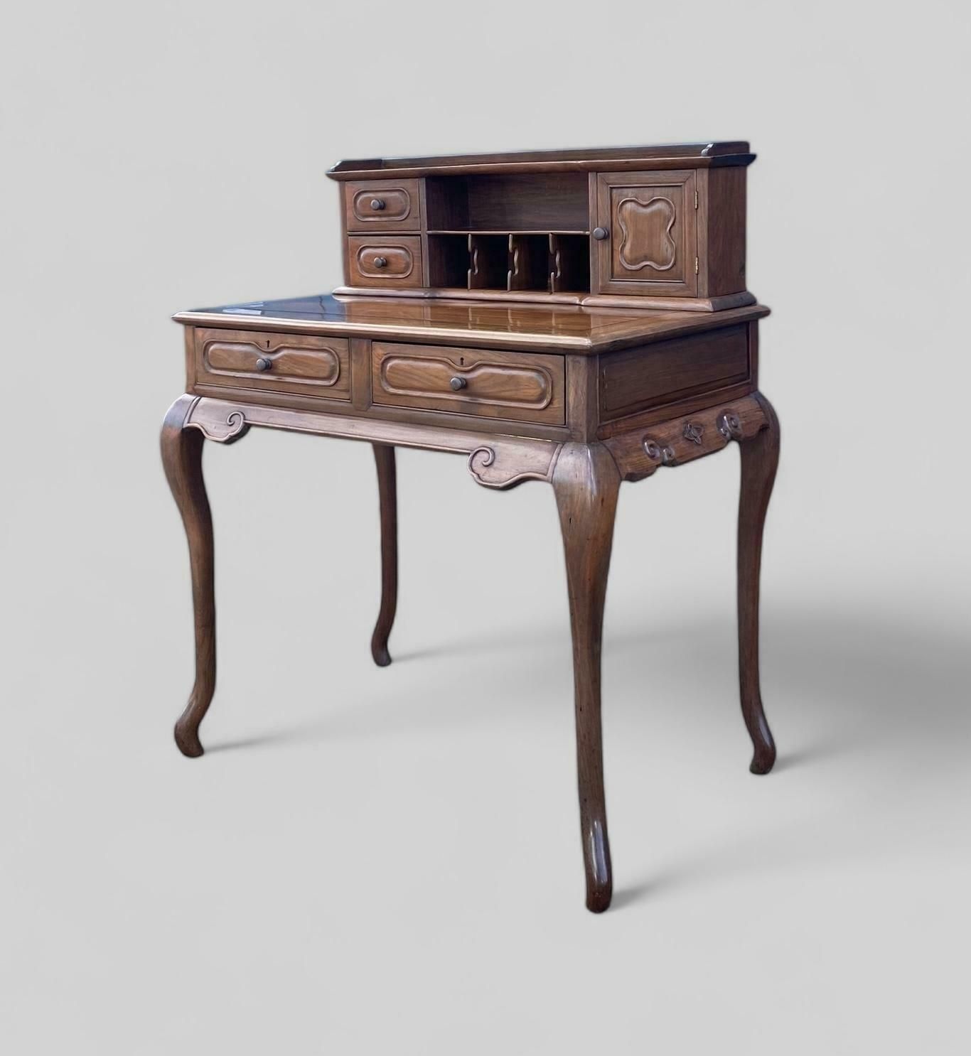 Chinese Hardwood Bonheur Du Jour Writing Table photo furniture