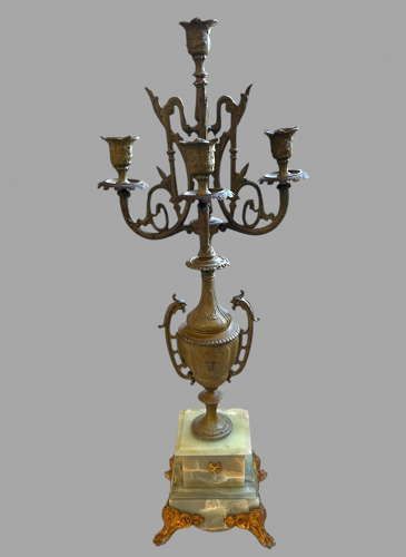 A 19thc Large French Garniture Clock By S Kinsburger photo vintage
