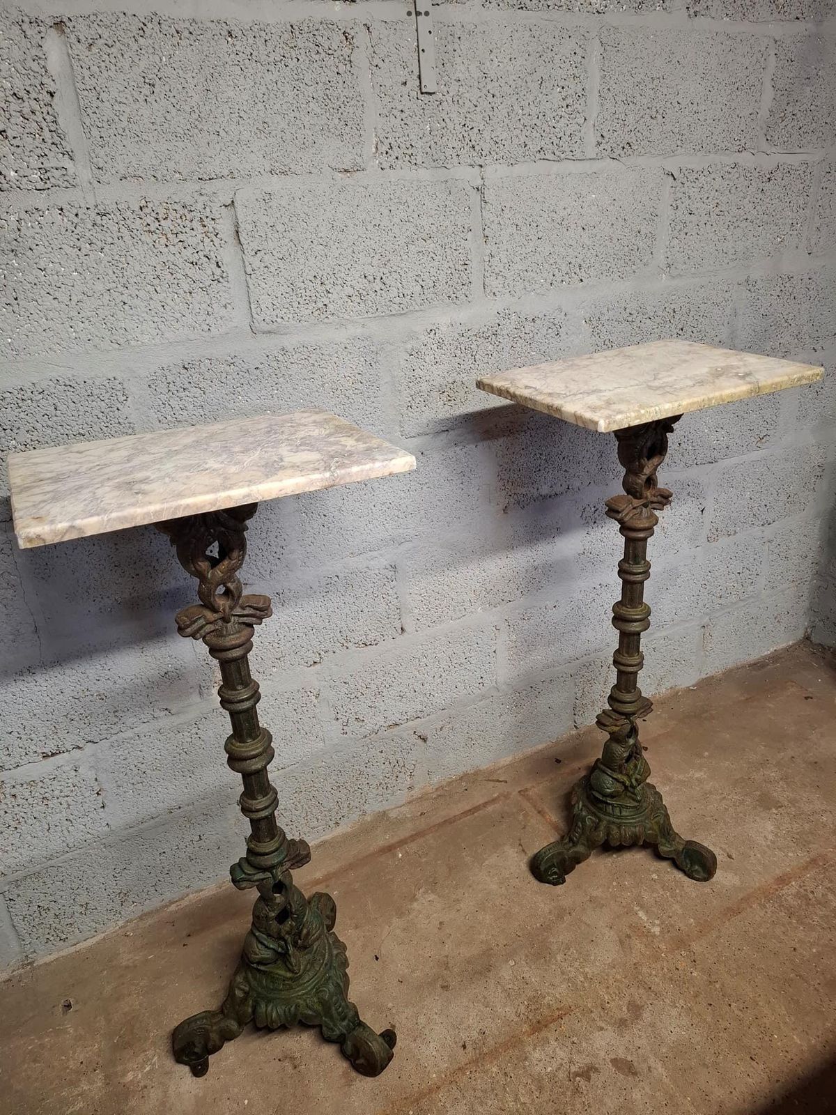 19th Century Victorian Cast Torchere Plant Bust Stand photo vintage