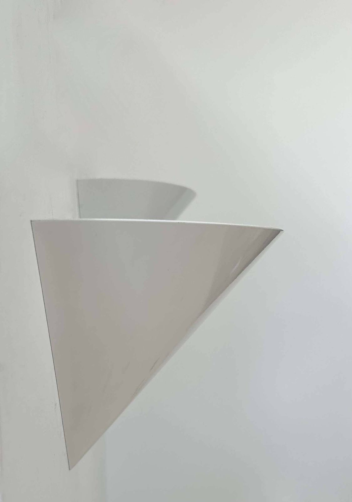 Pair Of White Metal Wall Lights, France 1970 photo for sale