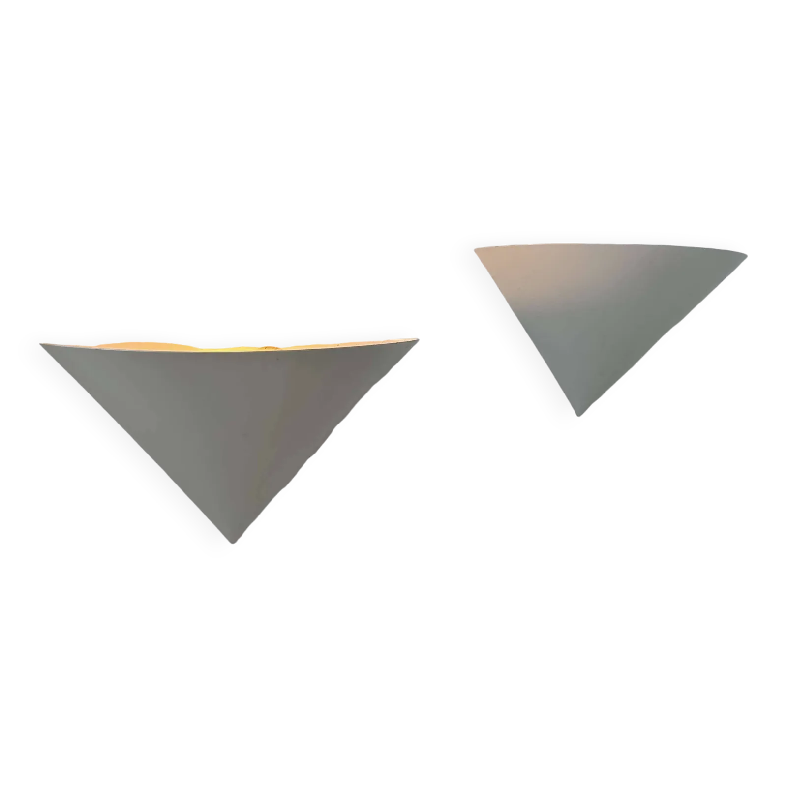 Pair Of White Metal Wall Lights, France 1970 photo buy
