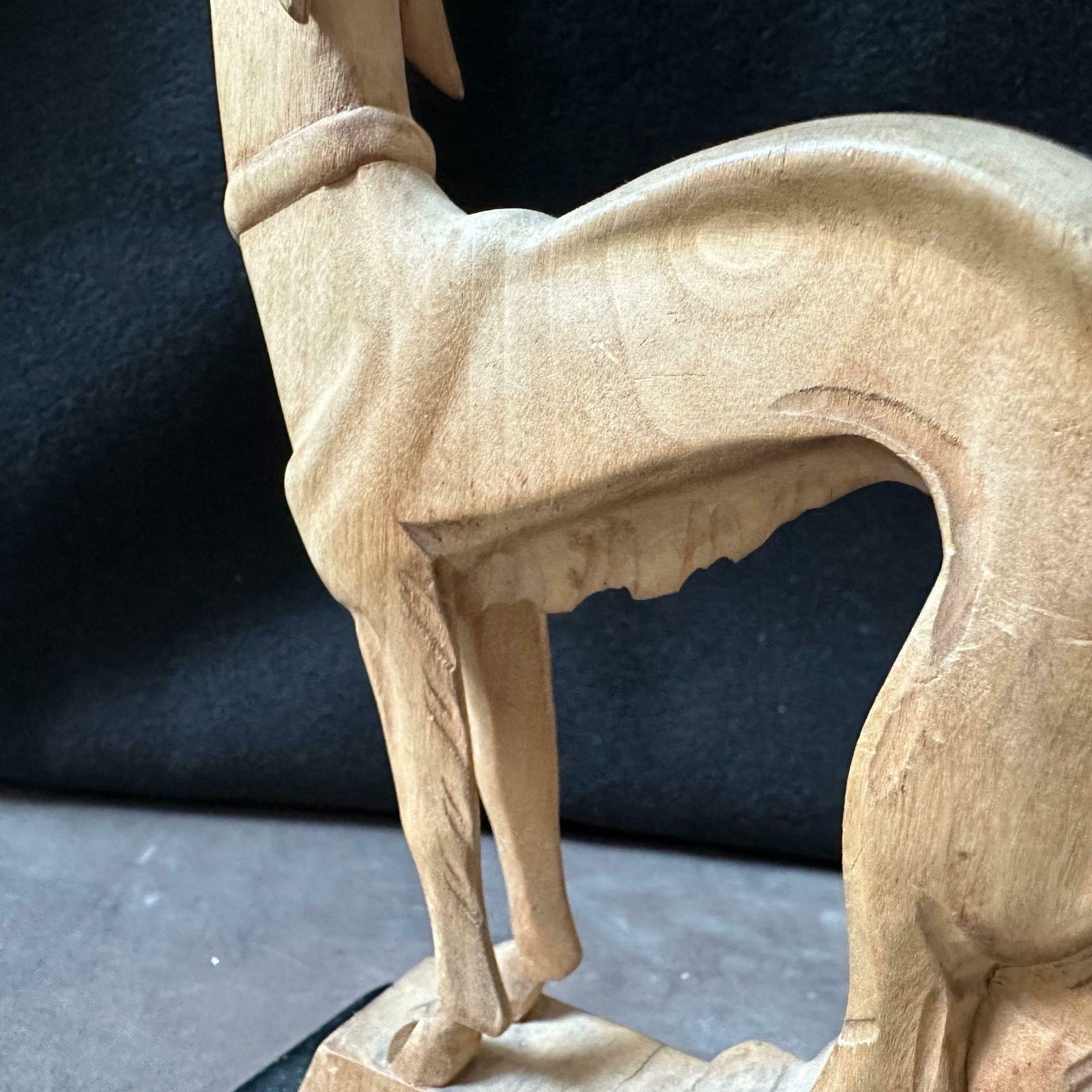 Art A 1930s Stylish Art Deco Hand Carved Figure Of A Greyhound photo