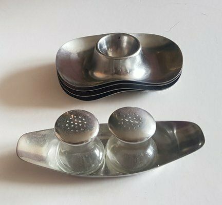 Egg Cup Salt And Pepper Shakers By Wilhelm Wagenfeld For Wmf, 1960s, Set Of 5 photo Home Decor