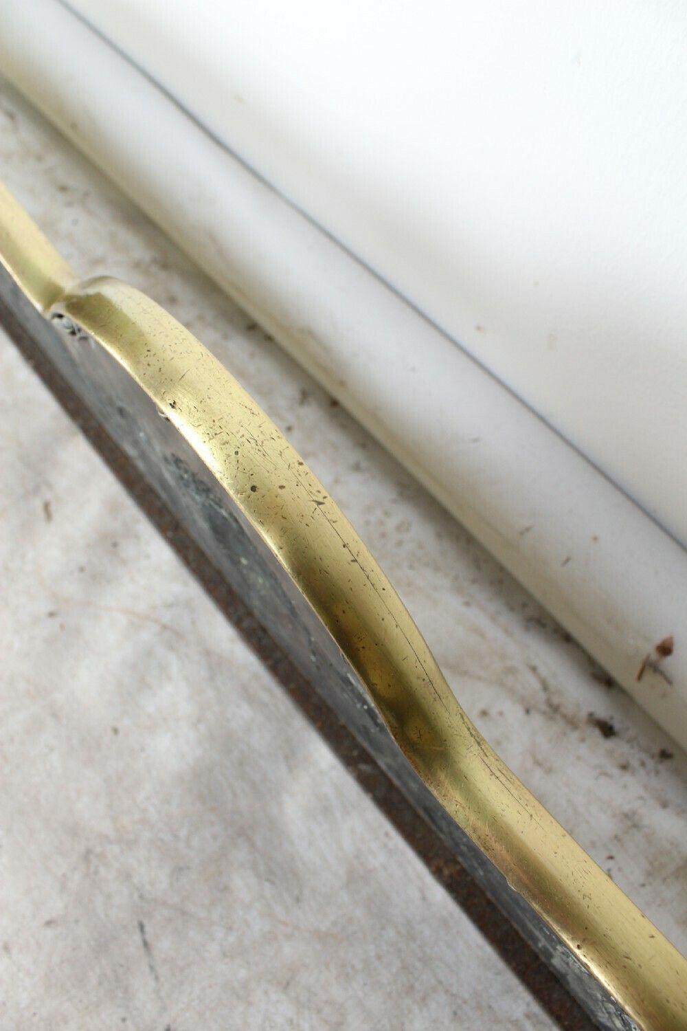 Home Fixtures Large (4ft6) Victorian Brass Neoclassical Fire Fender photo