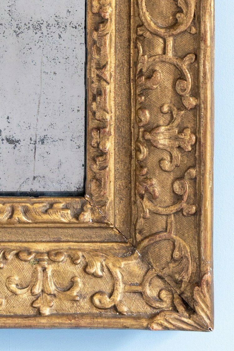 French Régence Giltwood Mirror, Late 19th Century photo vinterior