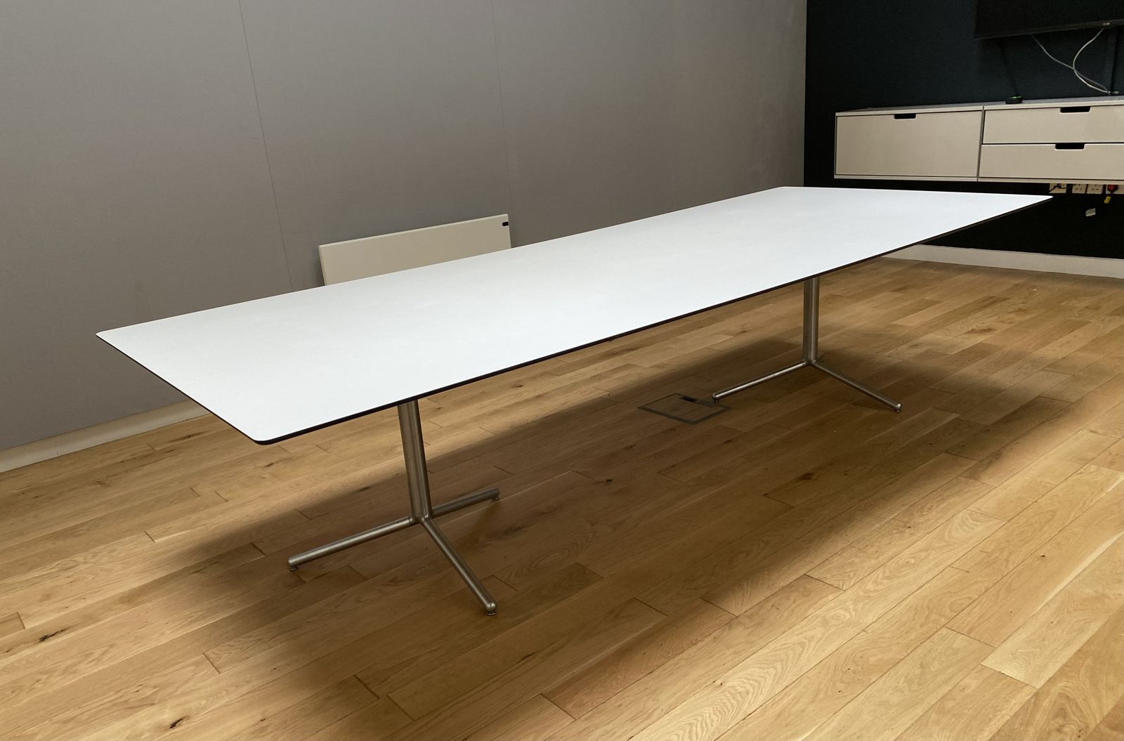 3l X 1.2w Metre Twothreefour White Table By Terence Woodgate For Scp
