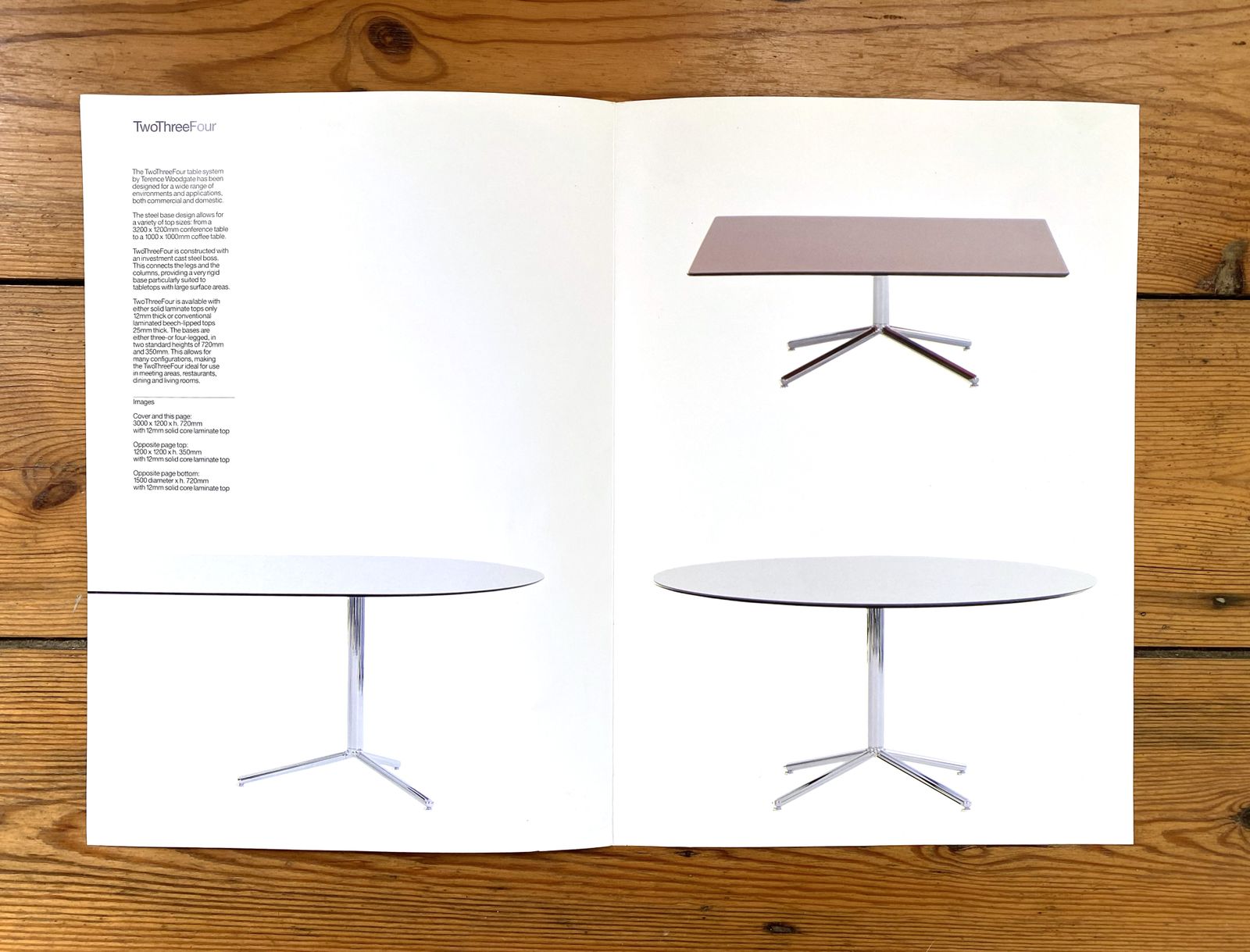 3l X 1.2w Metre Twothreefour White Table By Terence Woodgate For Scp photo vintage
