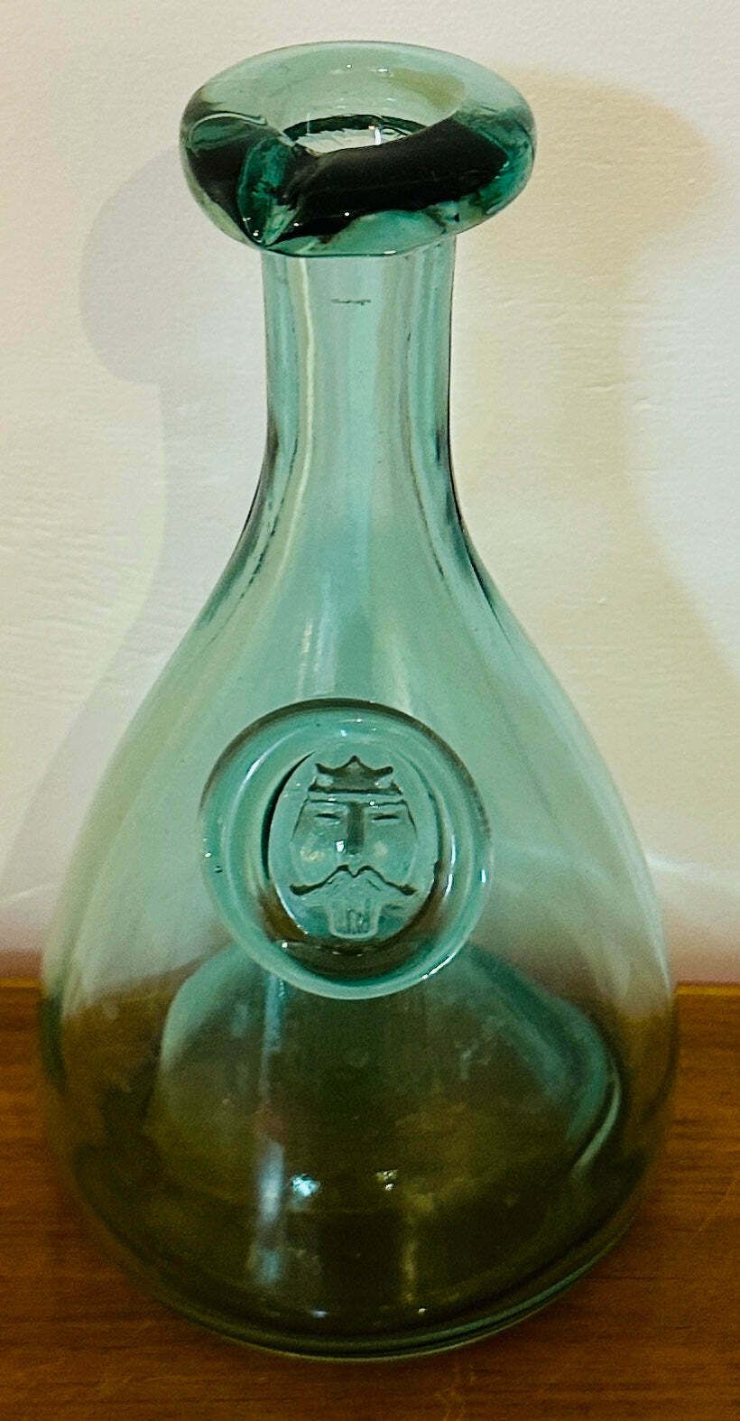 Vintage 1960s Pale Green Danish Holmegaard Glasværk "Viking" Carafe Designed By Ole Winther photo 85.0