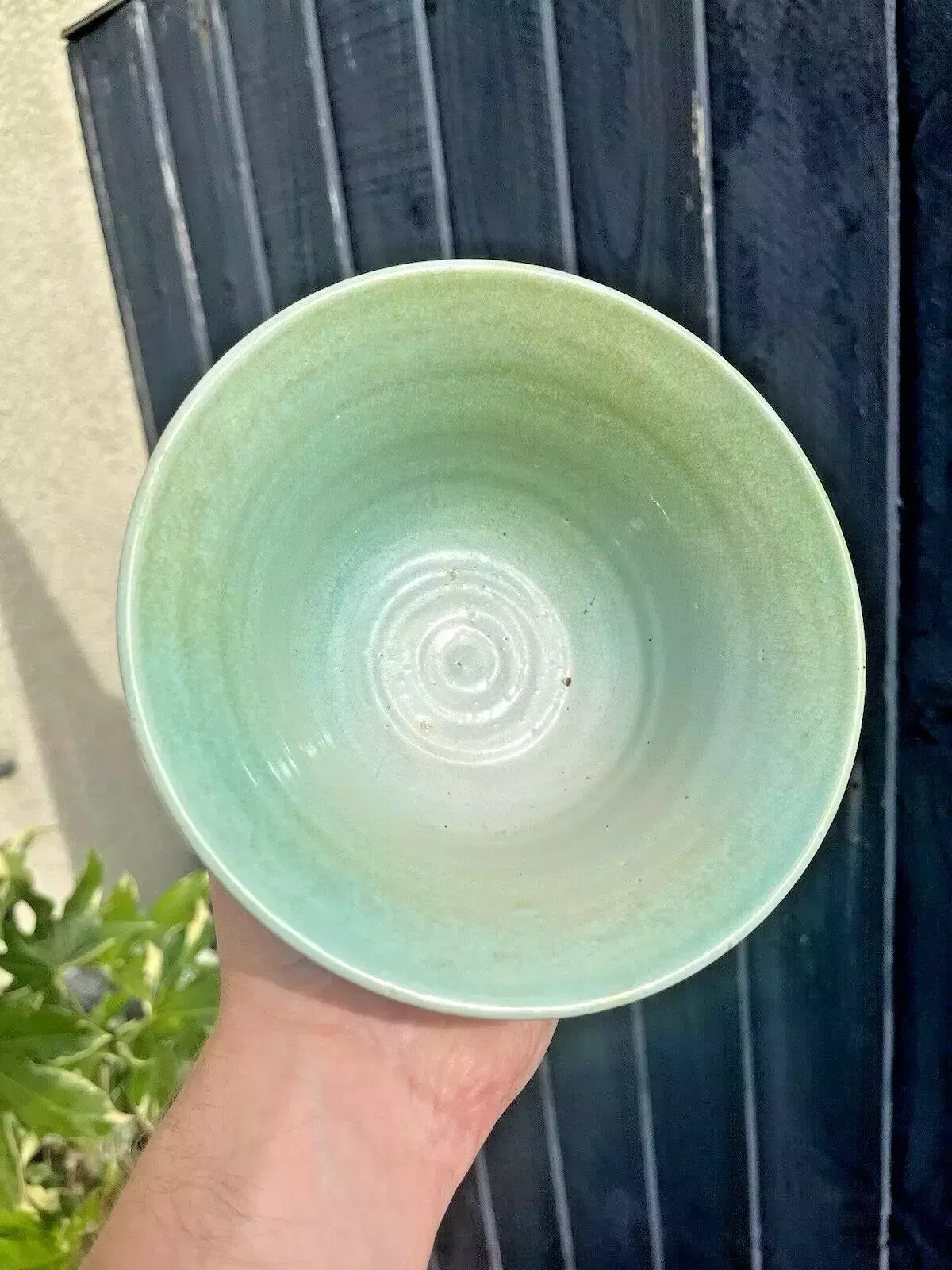 Antique Art Deco 1930's Harrow Weald Studio Art Pottery Green Glazed Footed Bowl photo buy