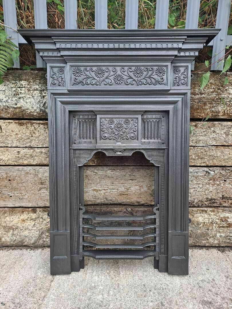 Coalbrookdale Edwardian Cast Iron Combination Fireplace Cast Iron Fire Surround